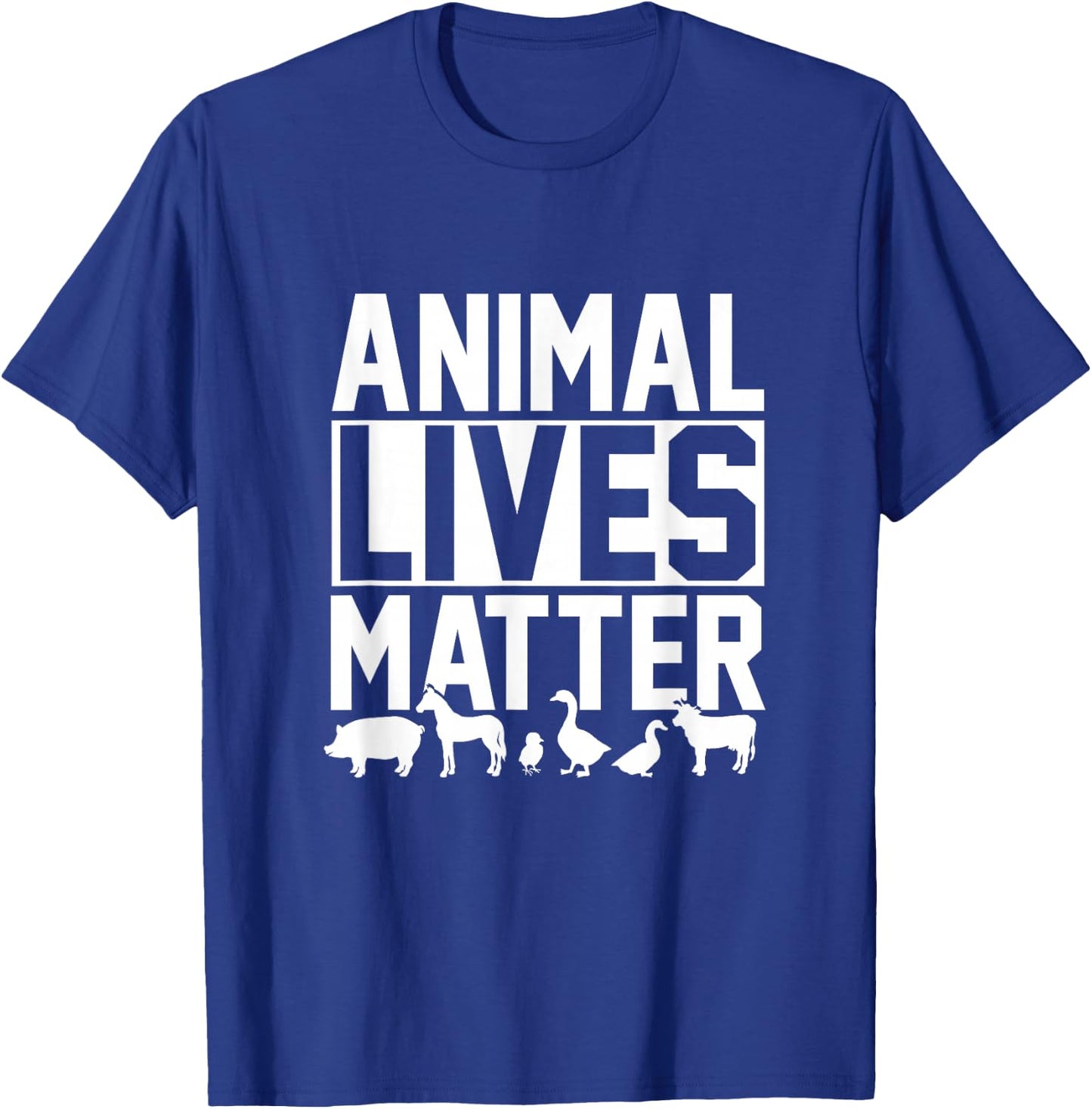 Animal Lives Matter Vegetarian T-Shirt - T-Shirt | Royal