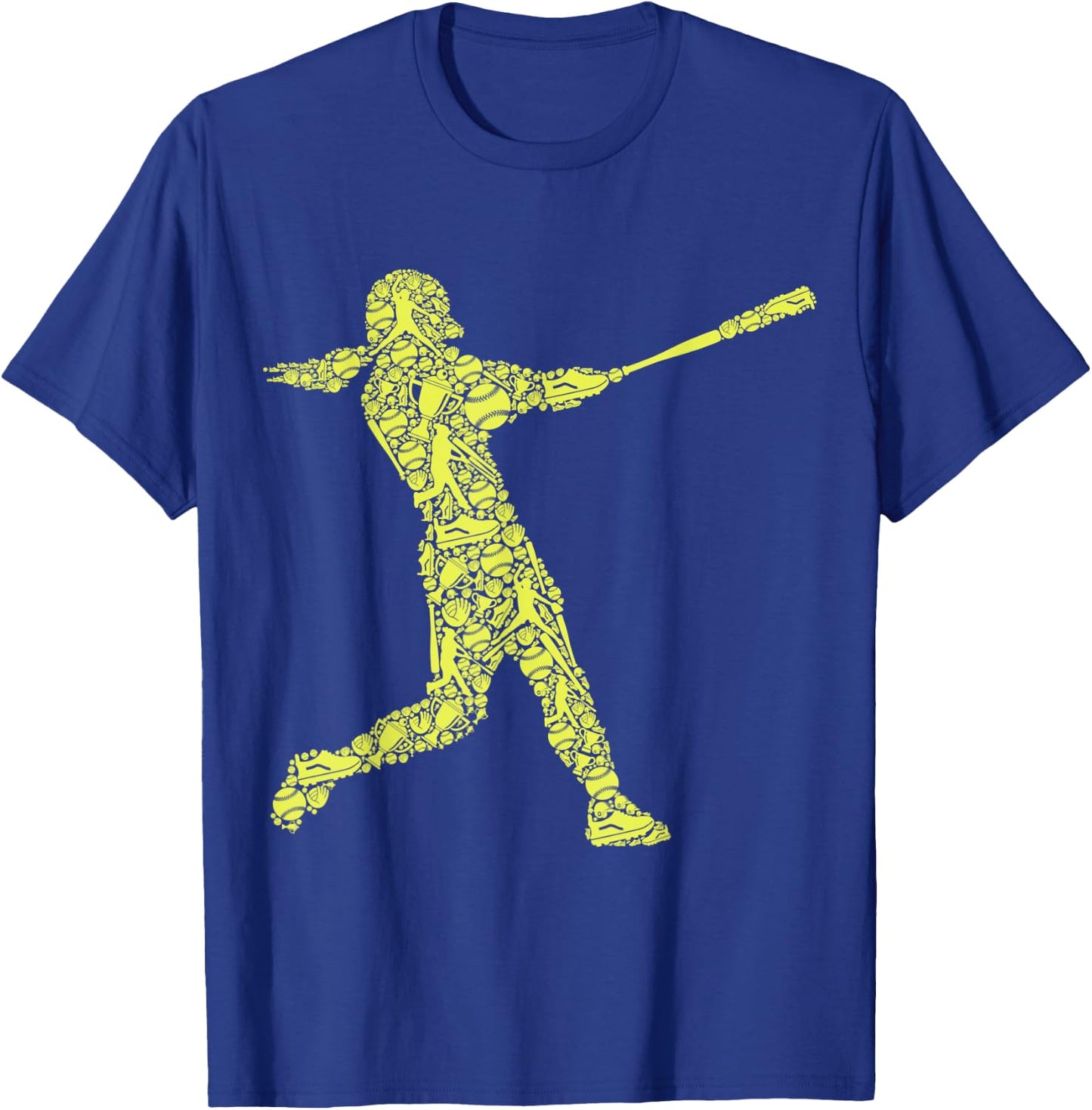 Softball Girl Women Kids Girls T-Shirt - T-Shirt | Royal