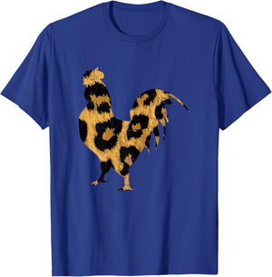 Leopard Print Cheetah Chicken Farm Farmer Women Girls Gift T-Shirt - T-Shirt | Royal