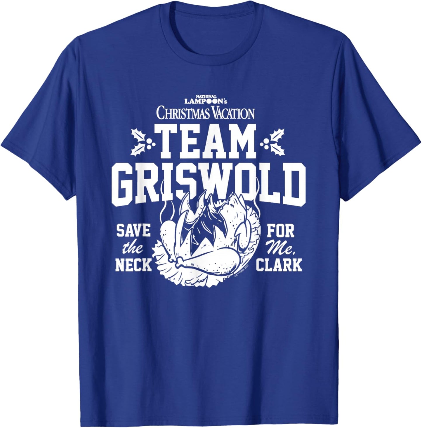 National Lampoon's Christmas Vacation Team Griswold - Men's Black Cotton Classic Short Sleeve Graphic Christmas - Small T-Shirt - T-Shirt | Royal