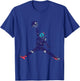 NASA Astronaut Dunking the Moon Funny Graphic T-Shirt - T-Shirt | Royal