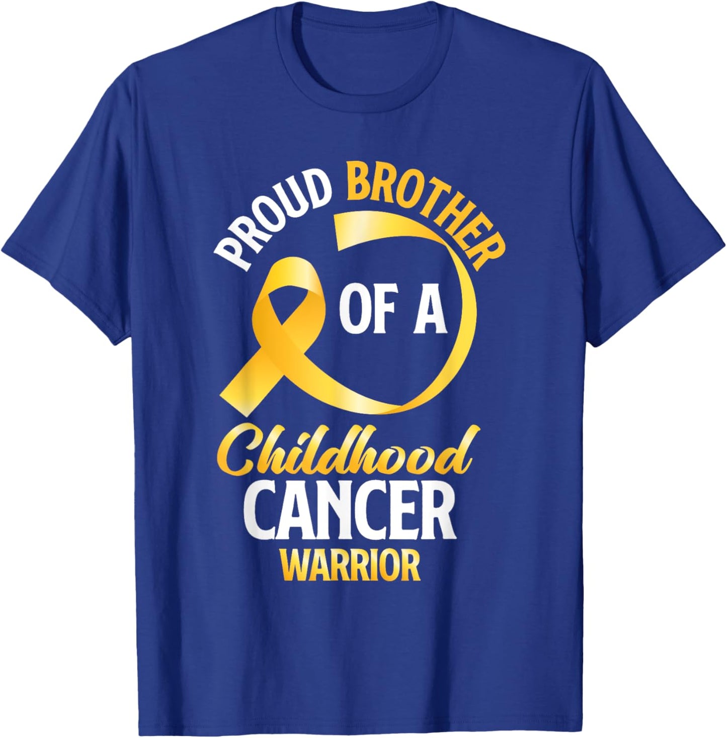 Proud Brother Of A Childhood Cancer Warrior Brother Sister T-Shirt - T-Shirt | Royal