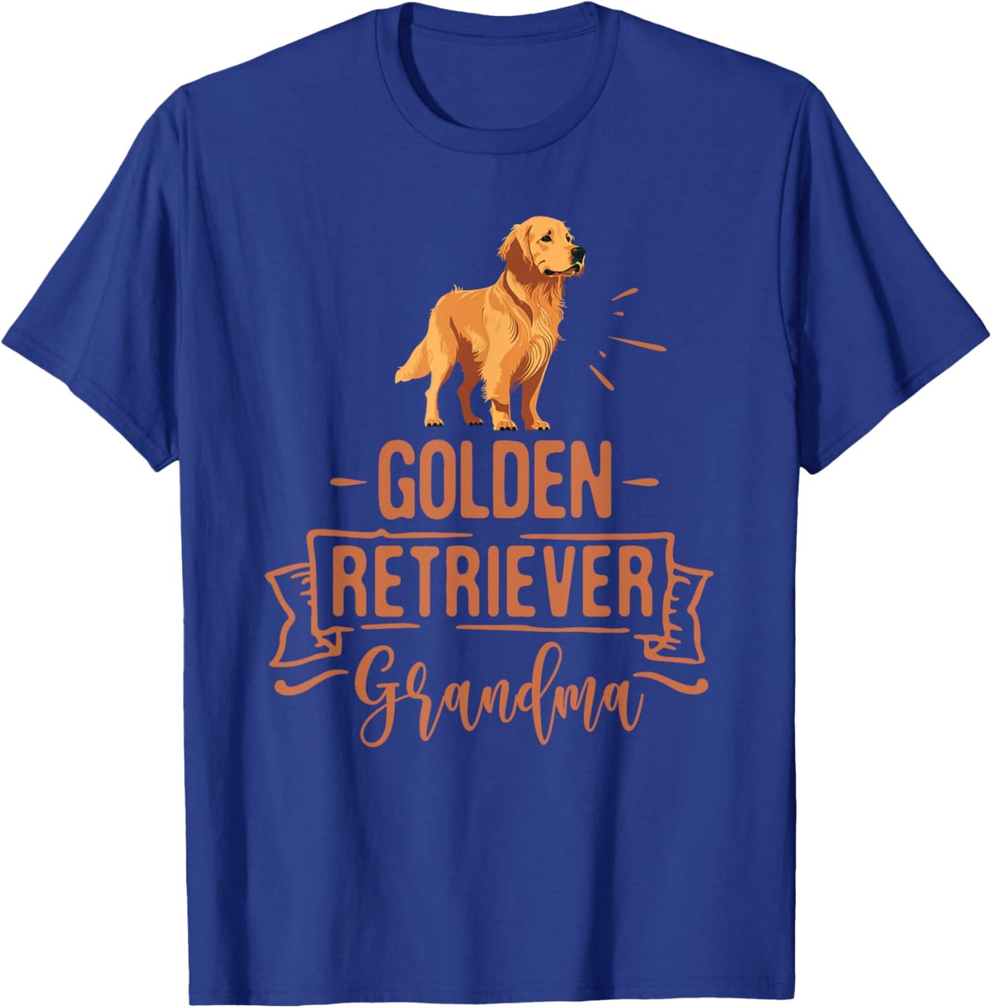 Dog Golden Retriever Grandma Vintage Golden Retriever Mom Men Women T-Shirt - T-Shirt | Royal