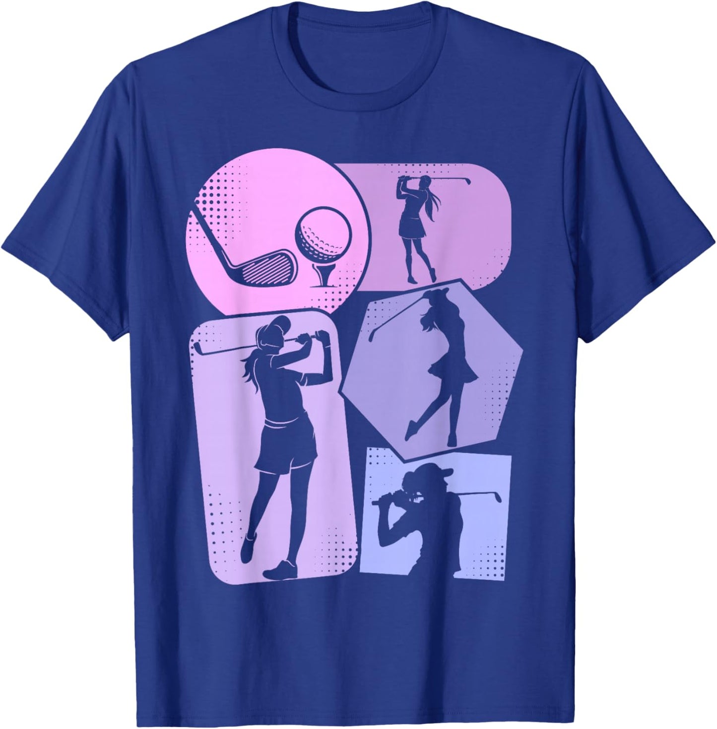 Golf Golfer Girls Women Kids Golfing T-Shirt - T-Shirt | Royal