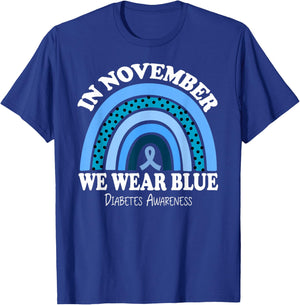 Diabetes Awareness In November We Wear Blue T-Shirt - T-Shirt | Royal
