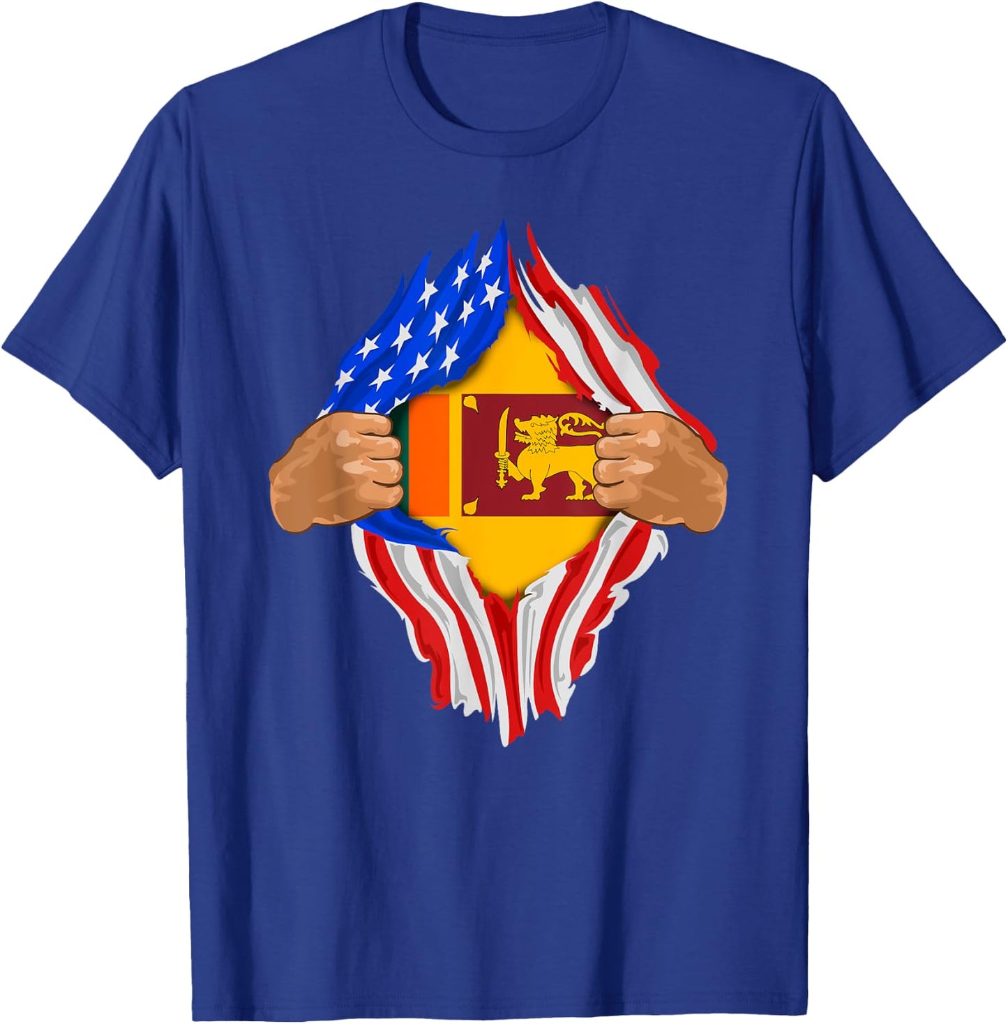 Sri Lankan Blood Inside Me | Sri Lanka Flag Gift T-Shirt - T-Shirt | Royal