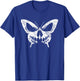 Pumpkin Face Halloween Graphic Vintage Butterfly skull T-Shirt - T-Shirt | Royal
