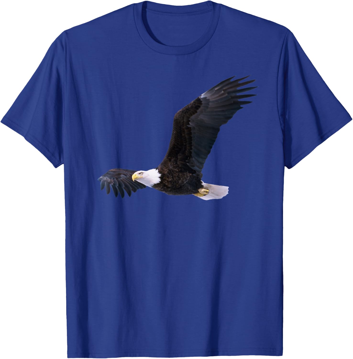 Elegant American Bald Eagle In Flight Photo Portrait T-Shirt - T-Shirt | Royal