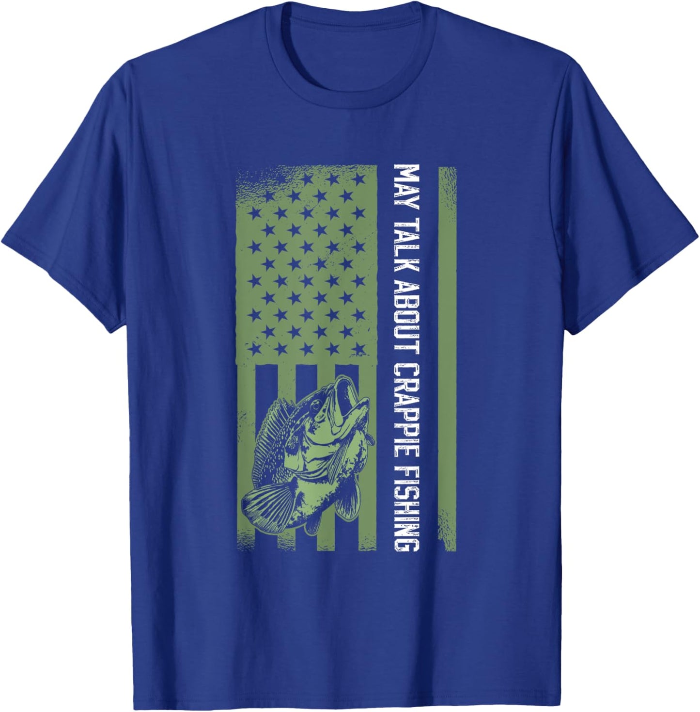 Crappie Fishing Design For Usa Patriotic Crappie Hunter Men T-Shirt - T-Shirt | Royal