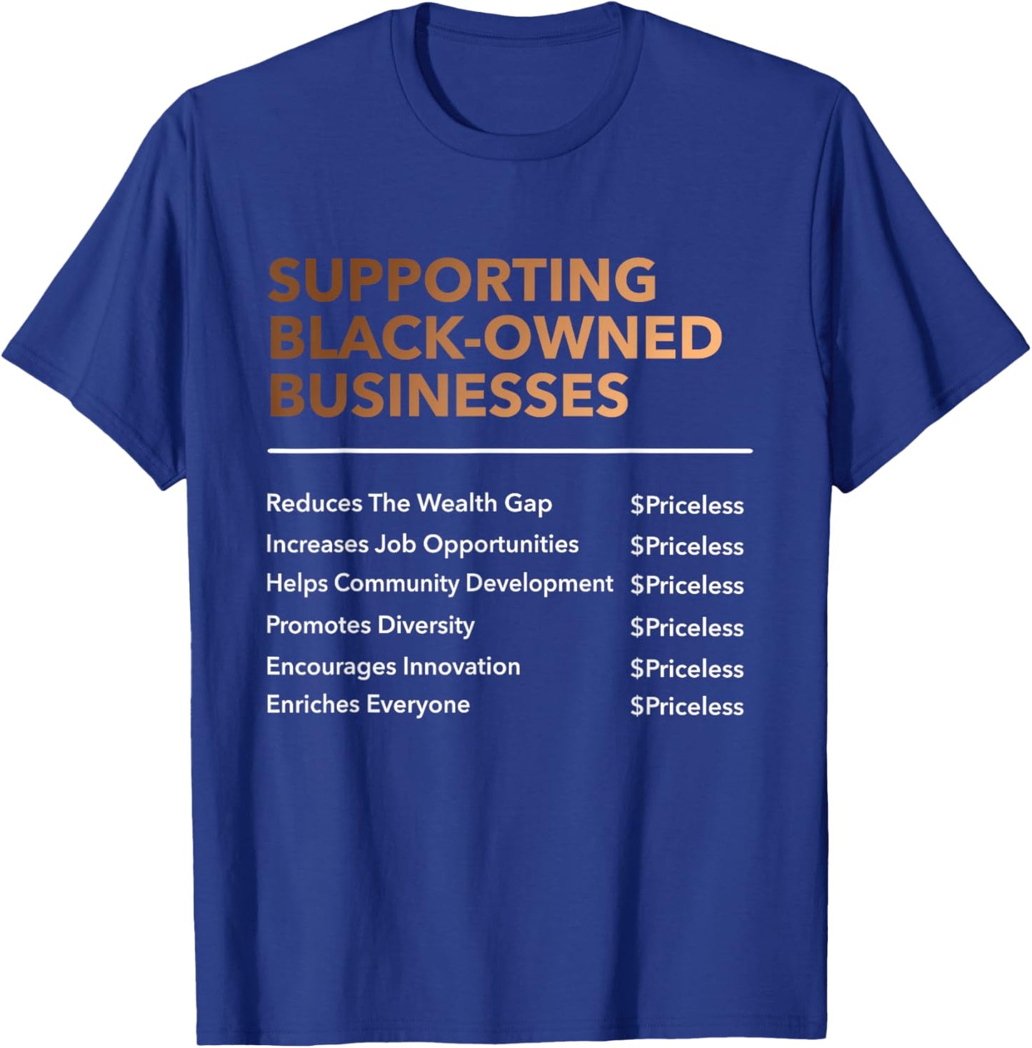 Support Black-Owned Business Melanin Black History Month T-Shirt - T-Shirt | Royal