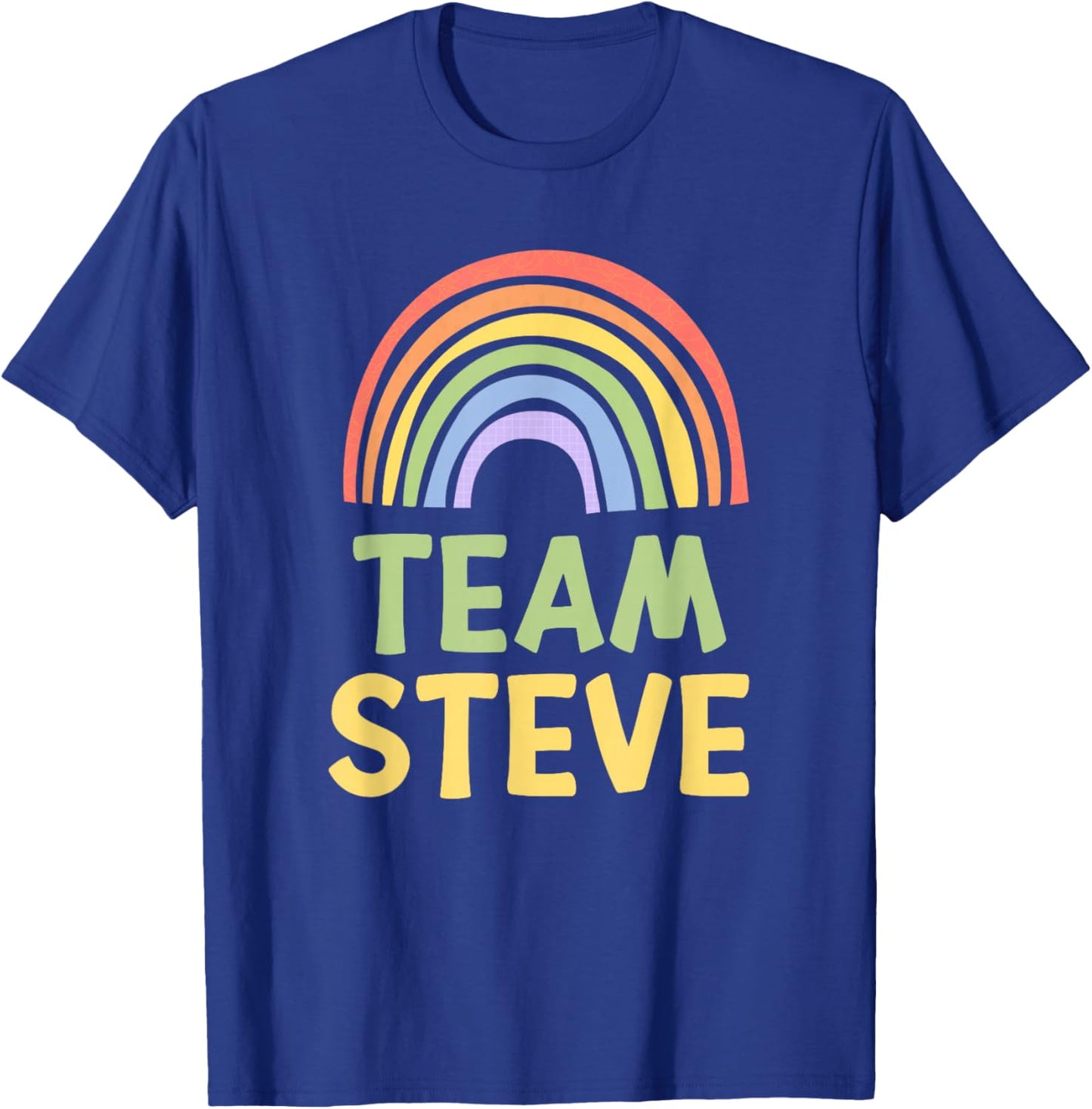 Happy Colorful Team Steve Rainbow Pride Green Yellow T-Shirt - T-Shirt | Royal