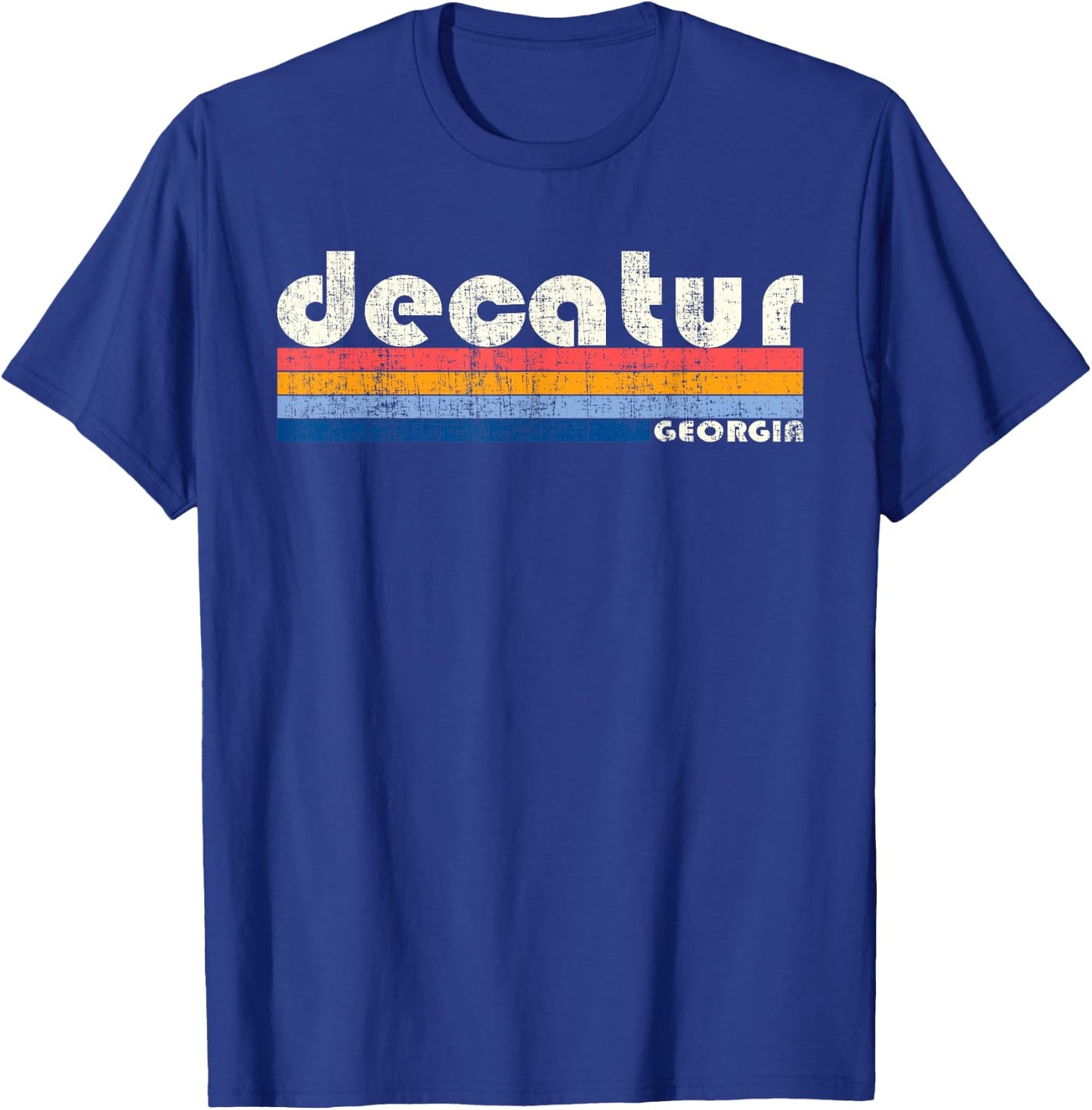 Vintage 70s 80s Style Decatur GA T-Shirt - T-Shirt | Royal