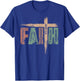 Retro Christian Faith Bible Verse Religious Christian Cross T-Shirt - T-Shirt | Royal