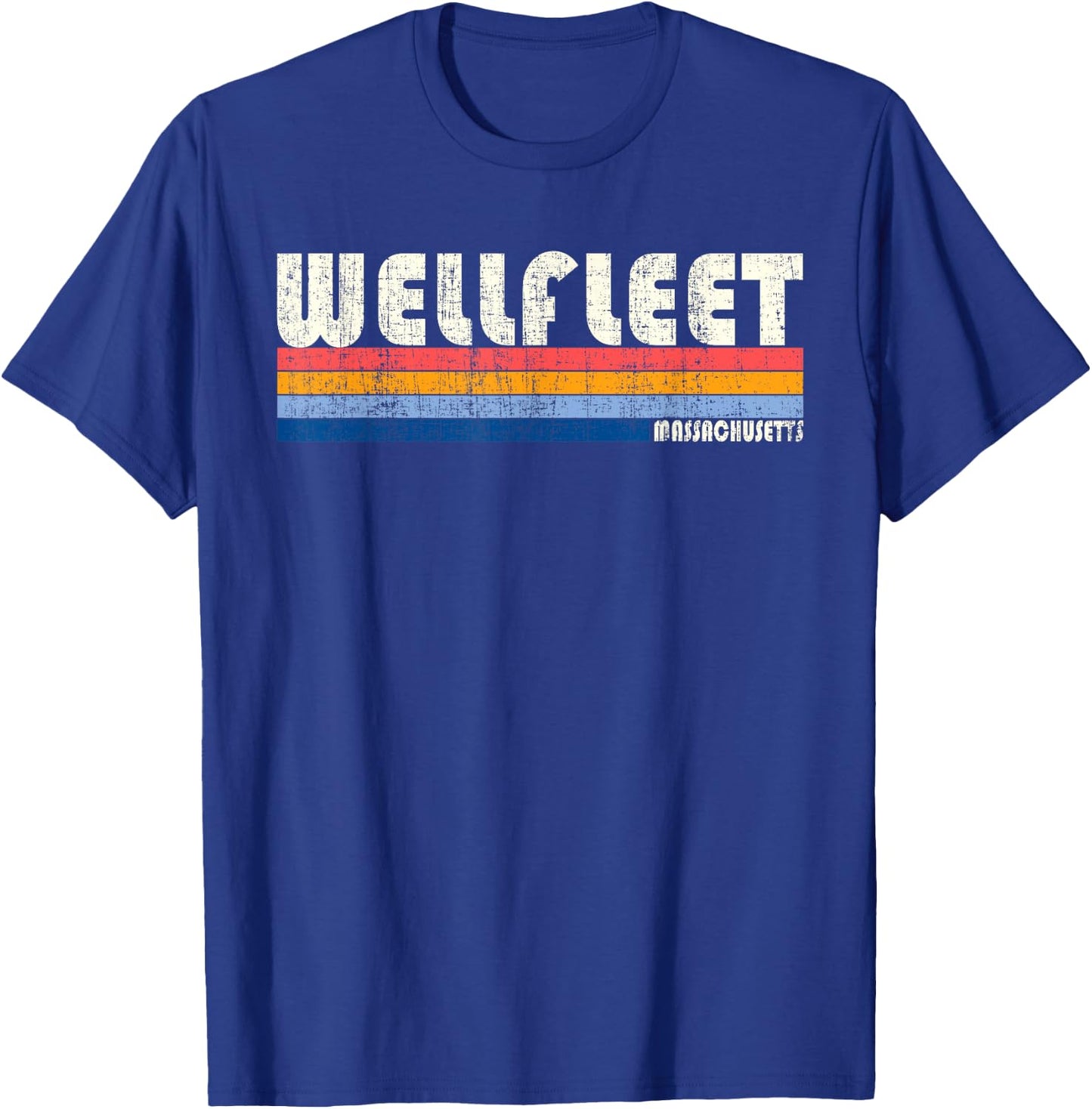 Vintage 70s 80s Style Wellfleet MA T-Shirt - T-Shirt | Royal