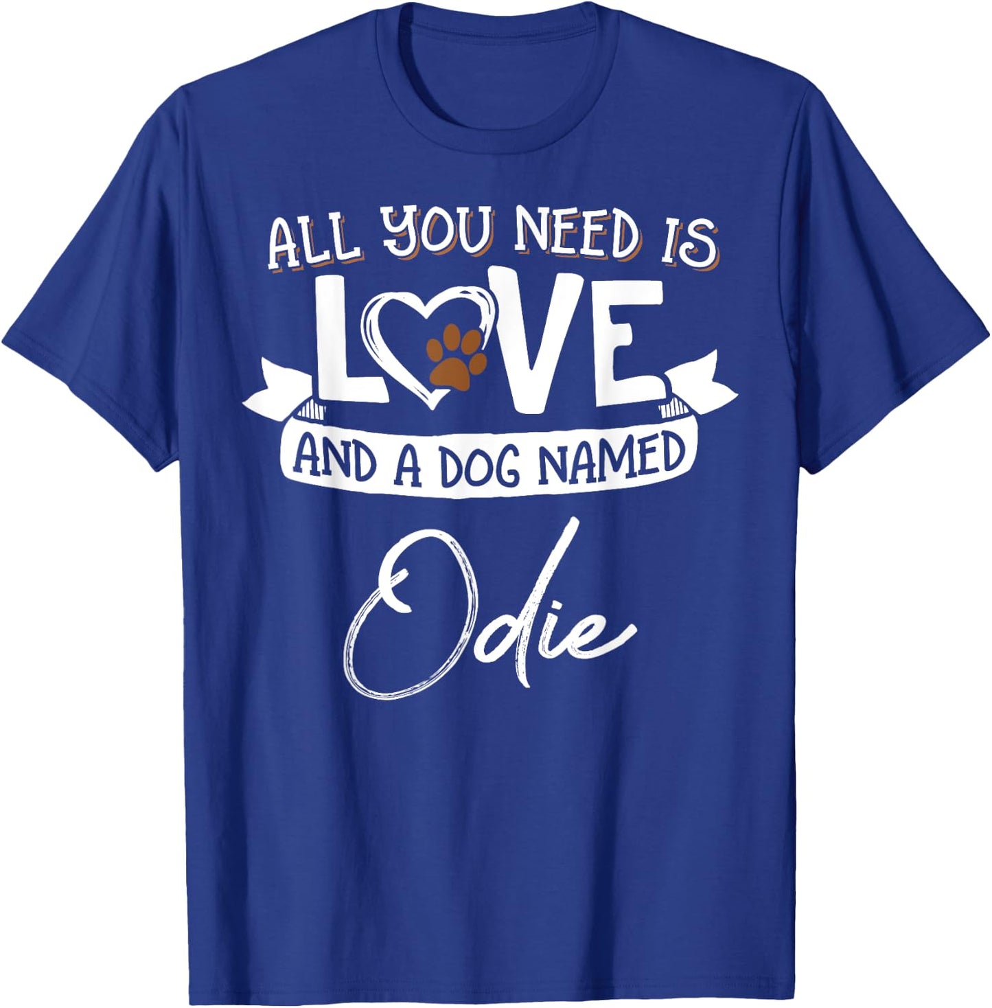 Cute Dog Named Odie Design and Men T-Shirt - T-Shirt | Royal