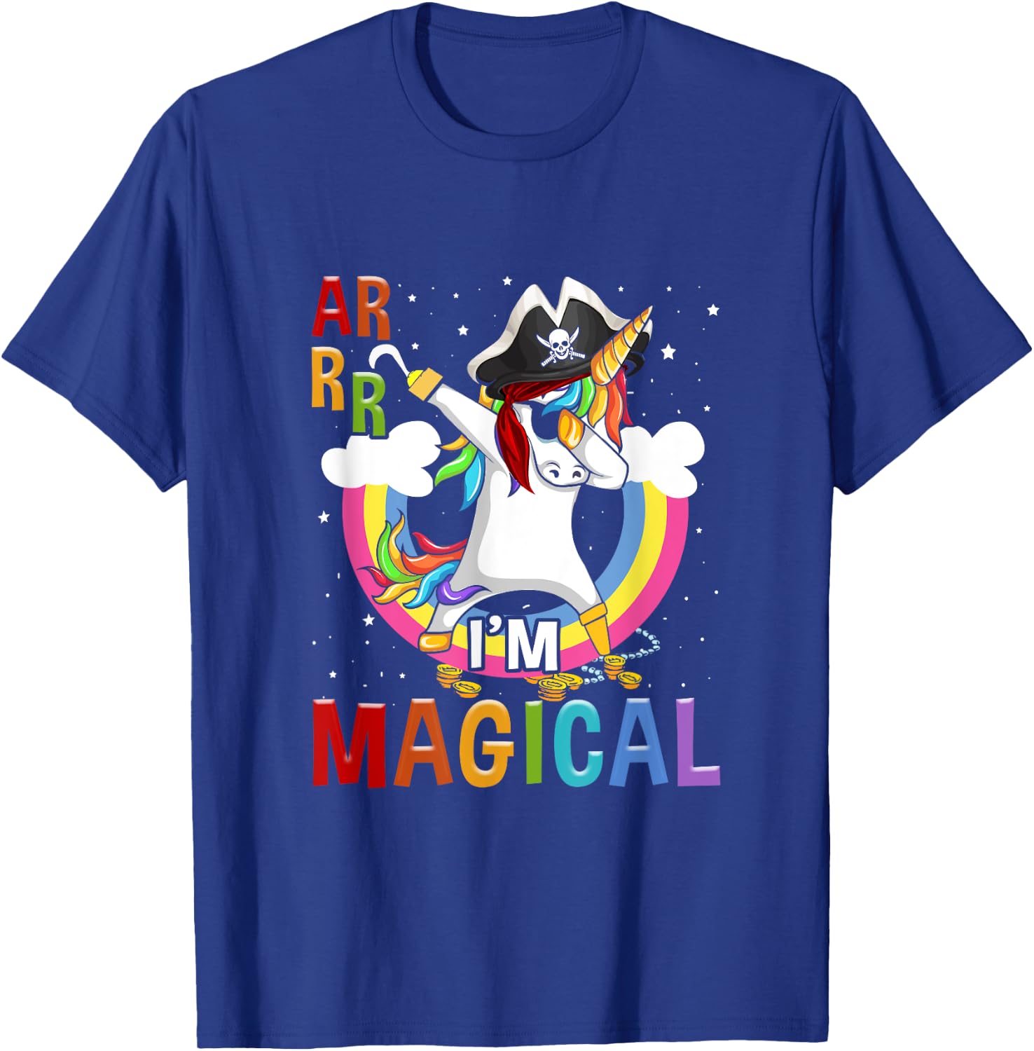 I'm Magical Caribbean Buccaneer Toddler Unicorn Pirate T-Shirt - T-Shirt | Royal