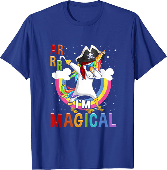 I'm Magical Caribbean Buccaneer Toddler Unicorn Pirate T-Shirt - T-Shirt | Royal