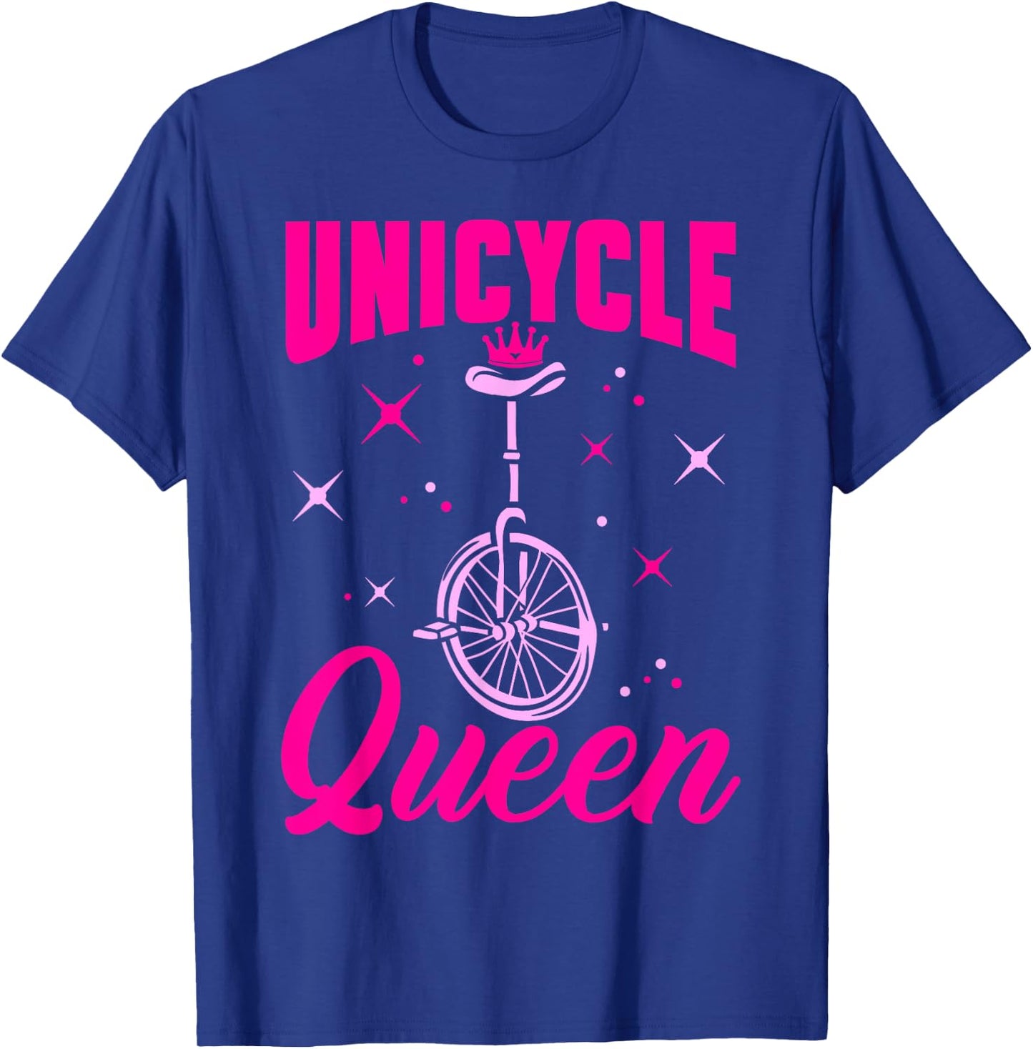 Monocycle Unicycle Queen Monocyclist T-Shirt - T-Shirt | Royal