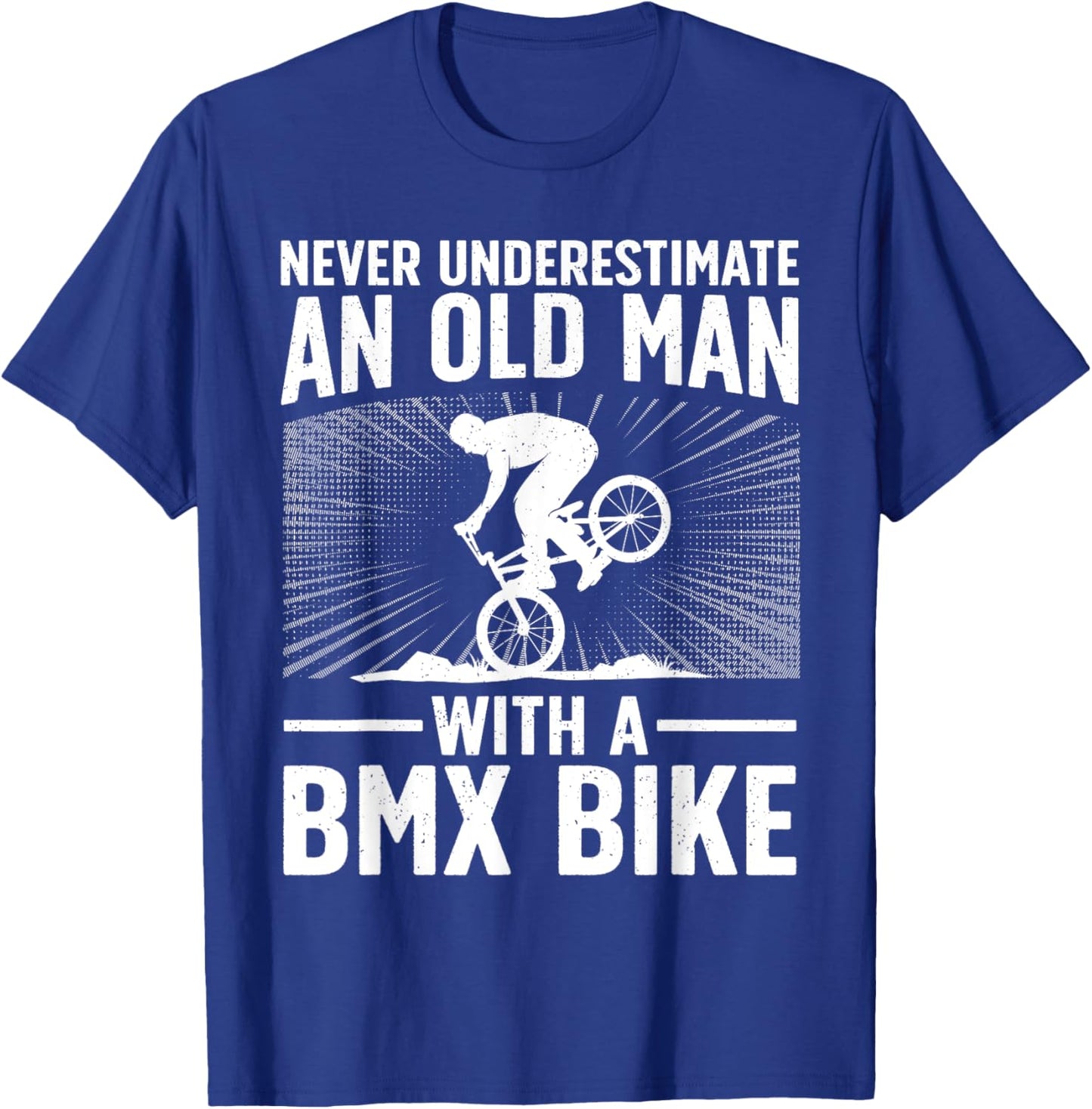 Cool BMX Bike Design For Grandpa Men BMX Bike Rider Lover T-Shirt - T-Shirt | Royal