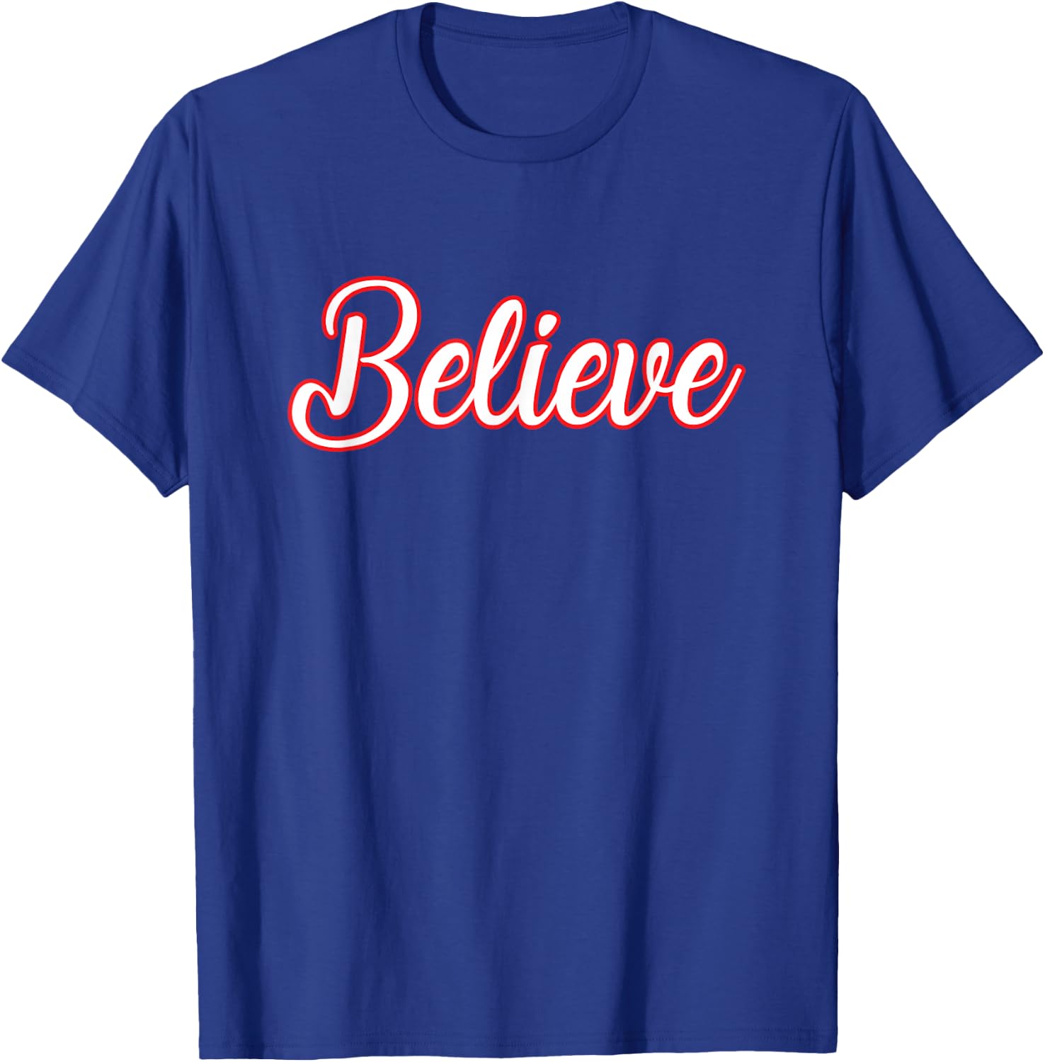 Believe Christmas Inspirational Faith Religion Mental Health T-Shirt - T-Shirt | Royal