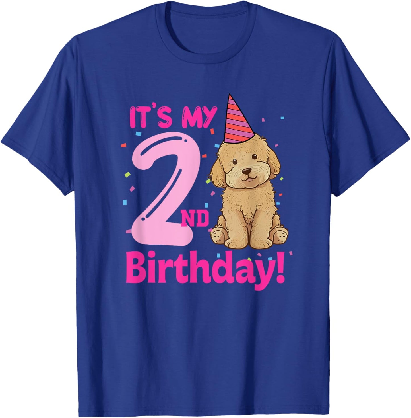 It's My 2nd Birthday Goldendoodle Lovers 2 Years Old Puppy T-Shirt - T-Shirt | Royal