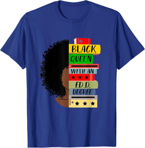 EdD Doctor of Education Book Degree Doctorate Graduation T-Shirt - T-Shirt | Royal