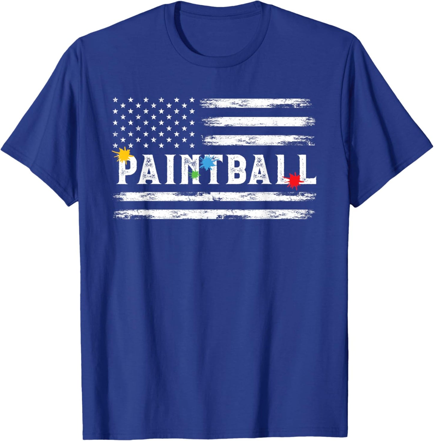 Vintage American USA Flag Paintball Player Paintballing Men T-Shirt - T-Shirt | Royal
