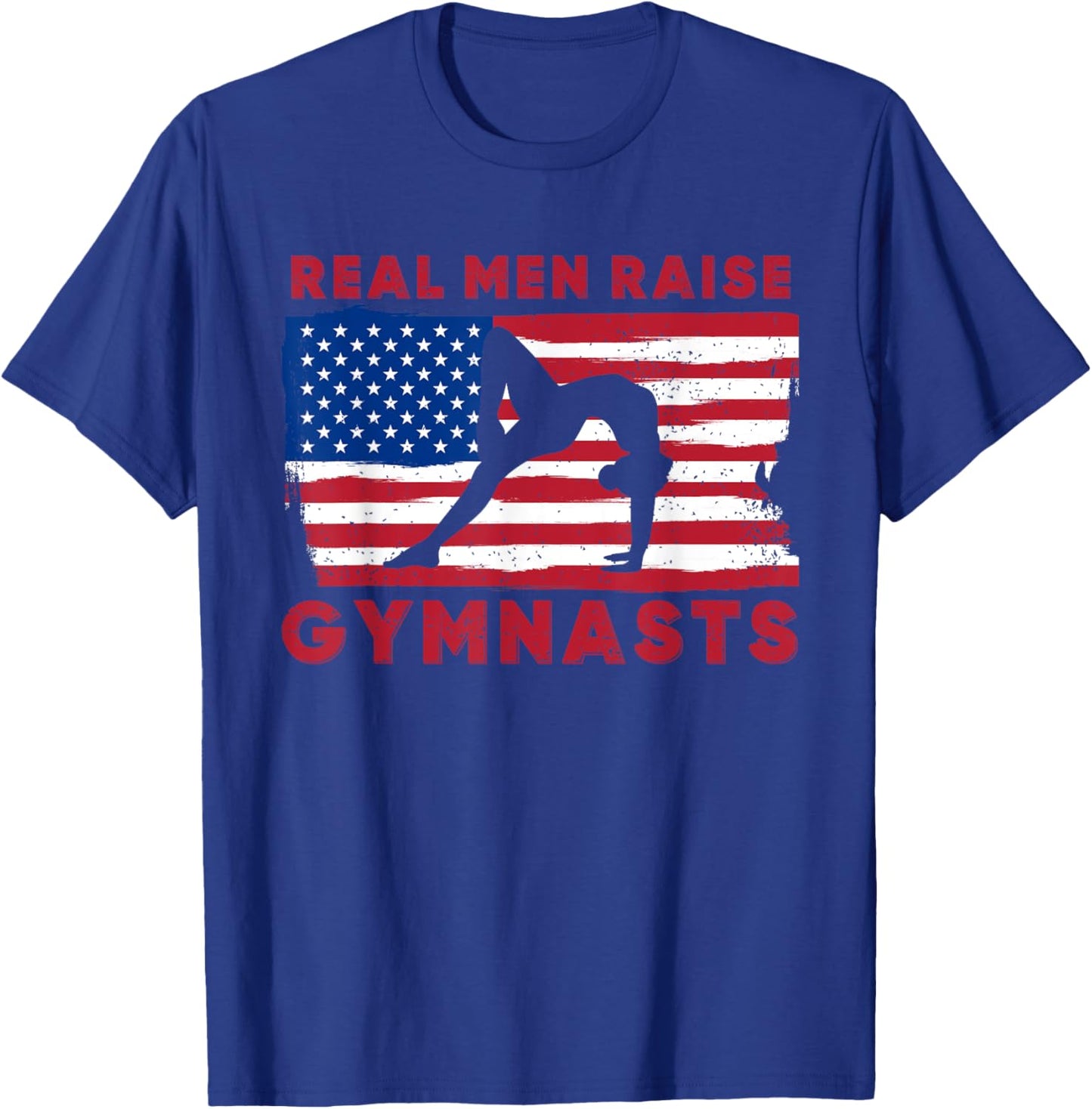 Gymnastics Fathers Day Gymnast Dad T-Shirt - T-Shirt | Royal