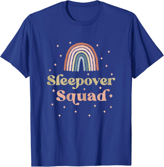 Birthday Boho Rainbow Sleepover Squad Pajamas for Girls T-Shirt - T-Shirt | Royal