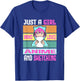 Girl Loves Anime and Sketching Anime Merch Anime Lover Gifts T-Shirt - T-Shirt | Royal