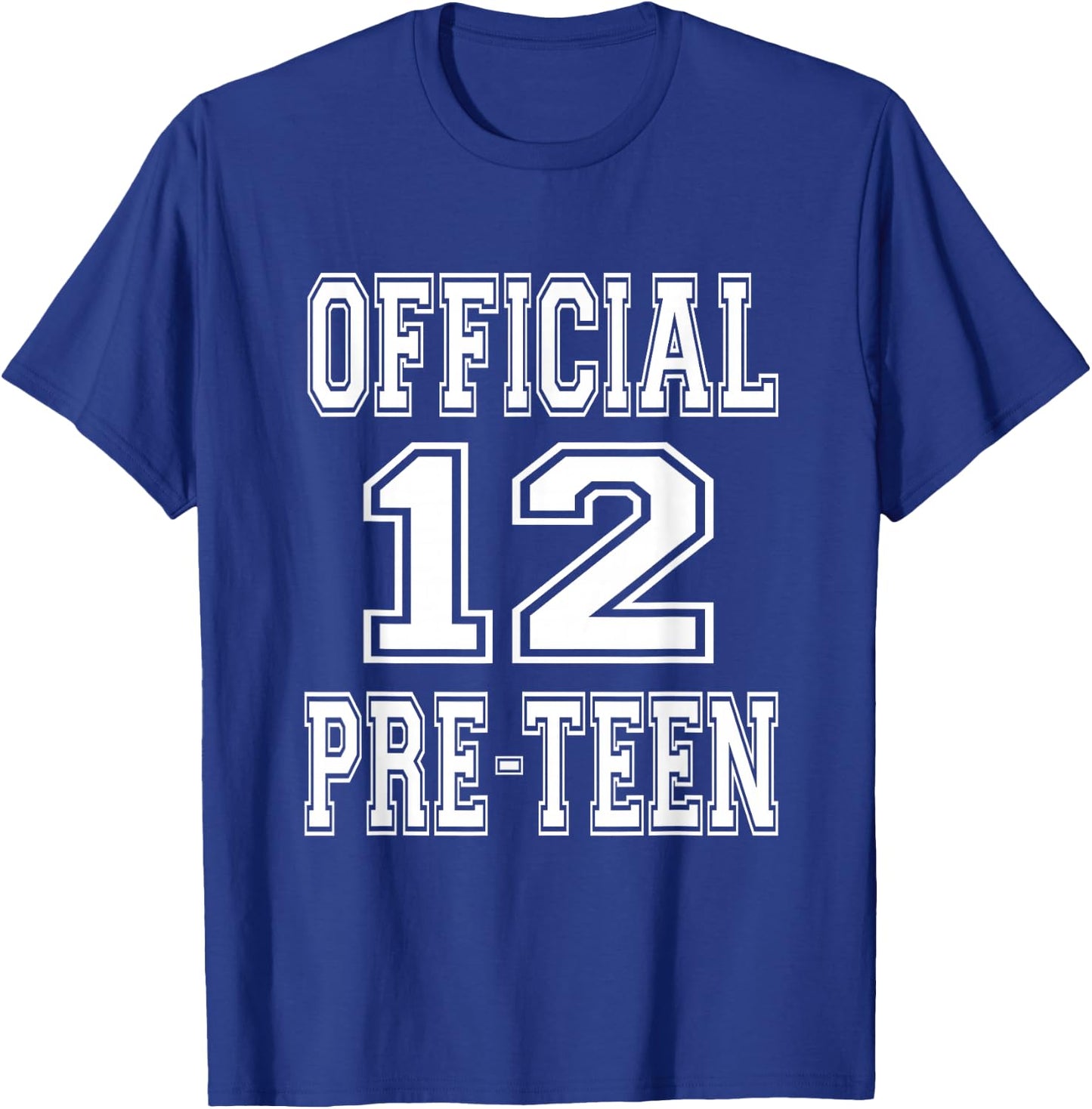 Official 12 Preteen 12th Birthday Gift Boys And Girls T-Shirt - T-Shirt | Royal