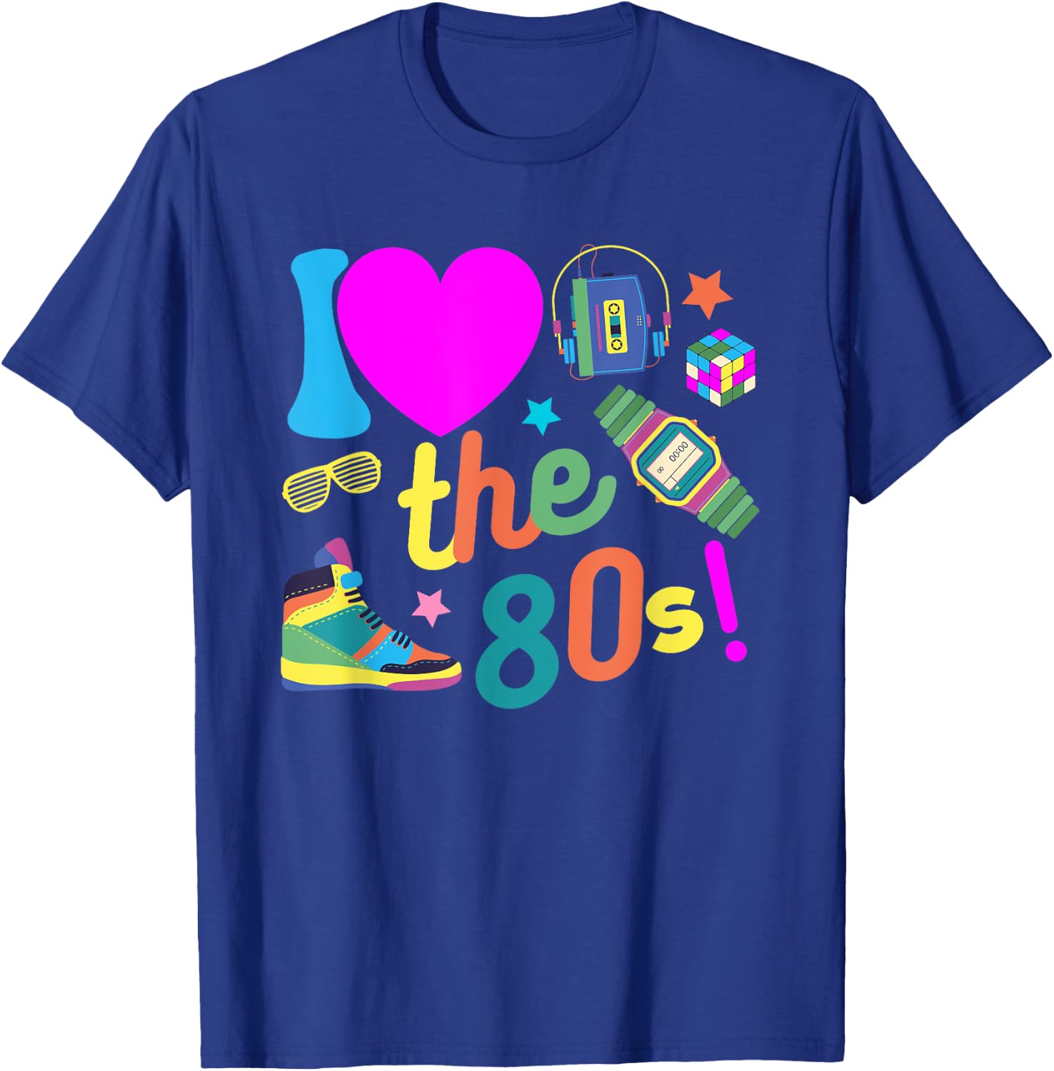 I love The 80s Funny Retro Party 80's Costume Women T-Shirt - T-Shirt | Royal