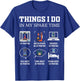 Things I Do in My Spare Time 3D Printing Funny 3D Printer T-Shirt - T-Shirt | Royal