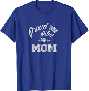 Proud Pilot Mom Mother's Day For Moms T-Shirt - T-Shirt | Royal
