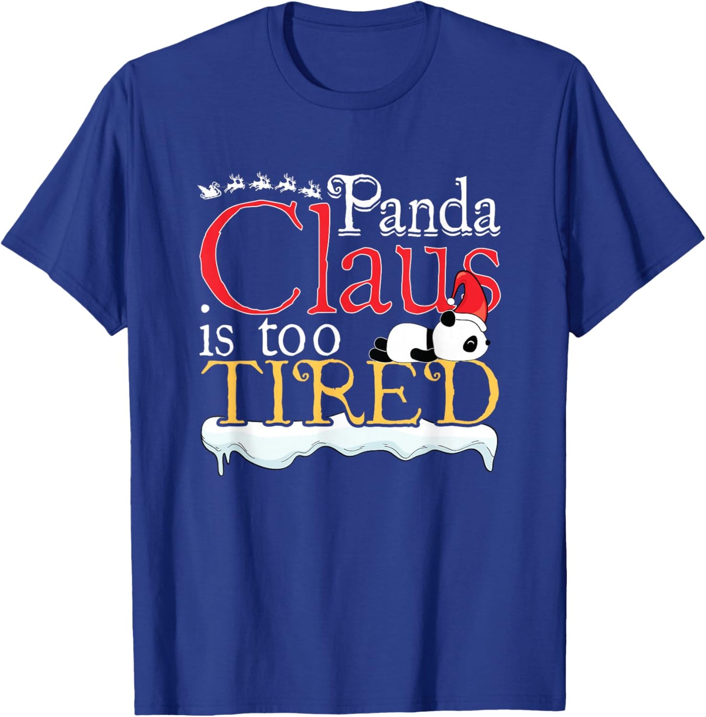 Panda Bear Cute Animal Lover Funny Panda Ugly Christmas T-Shirt - T-Shirt | Royal