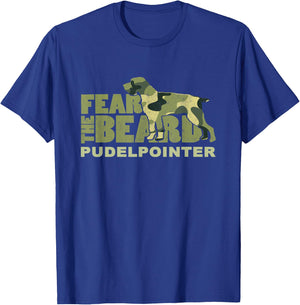 Fear the Beard - Camo Pudelpointer Hunting Dog Women Girls Kids T-Shirt - T-Shirt | Royal