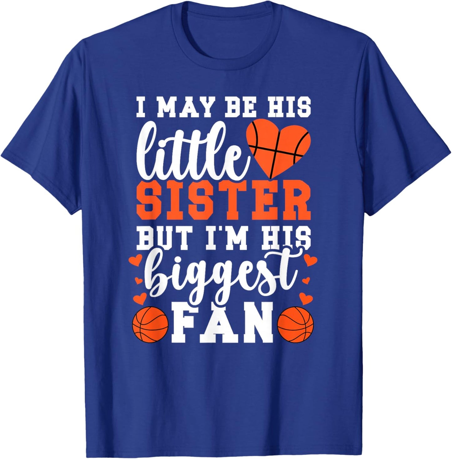Little Sister Basketball Sister Of A Basketball Player T-Shirt - T-Shirt | Royal