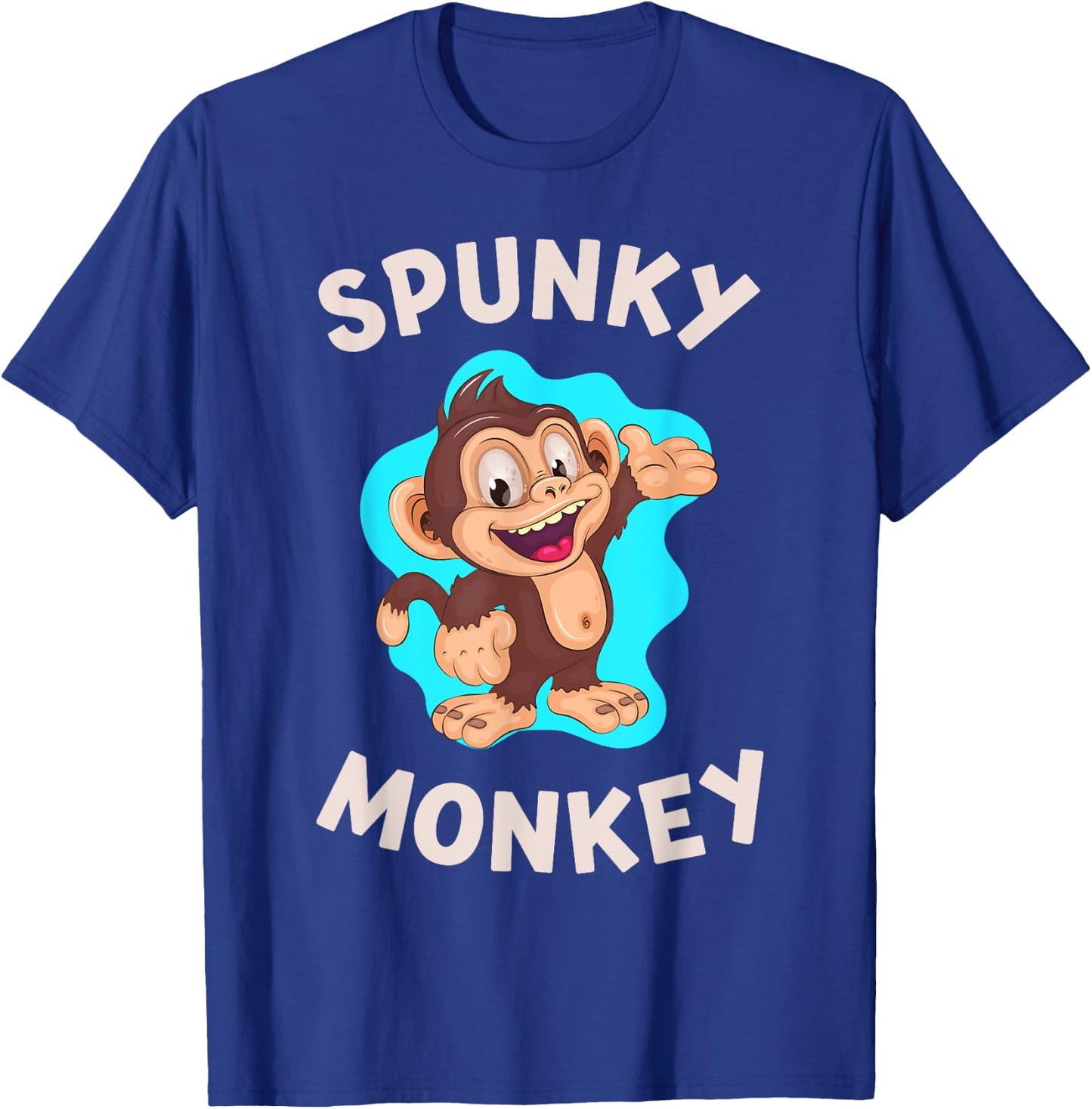 Spunky Monkey Cute Little Children's T-Shirt - T-Shirt | Royal