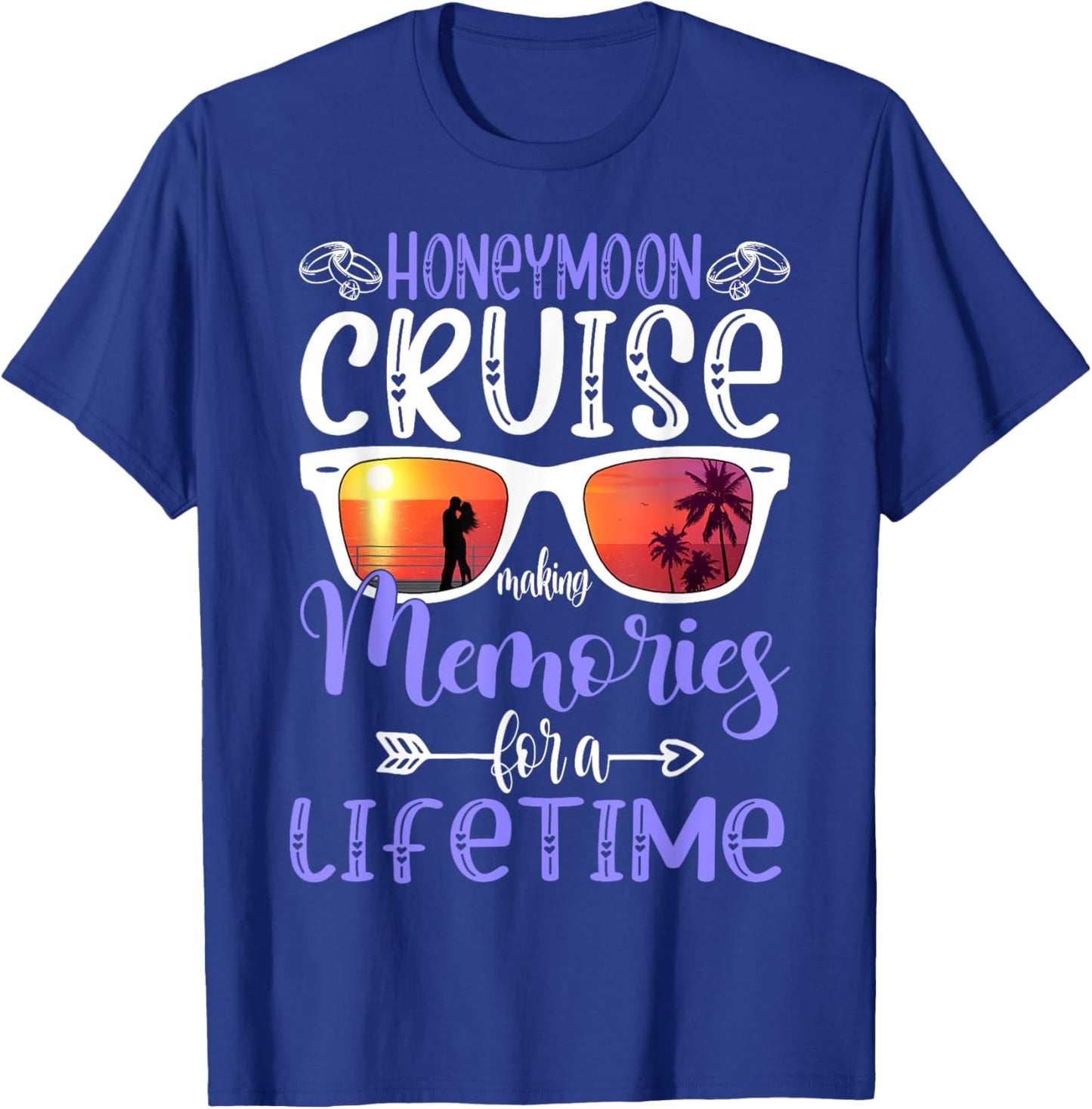 Husband Wife Our Wedding Anniversary Honey Moon Cruise Trip T-Shirt - T-Shirt | Royal