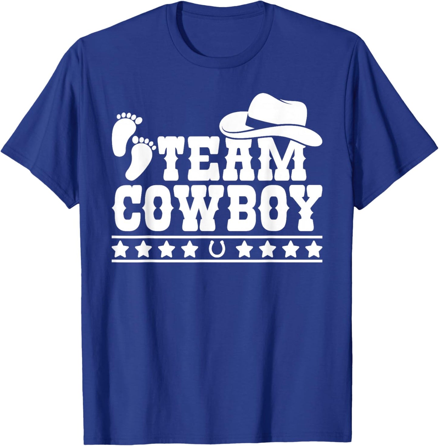 Team Cowboy Baby Gender Reveal Outfit Team Boy Gender Reveal T-Shirt - T-Shirt | Royal