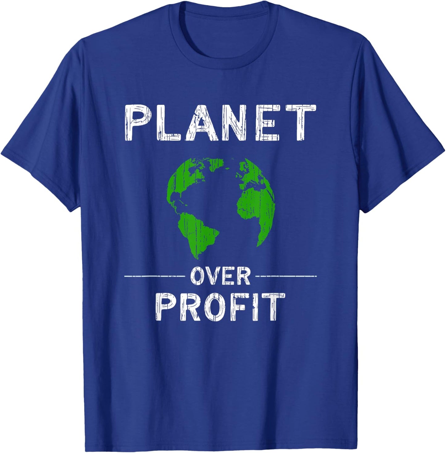 Green Environmental Art and Ecology Planet Awareness T-Shirt - T-Shirt | Royal
