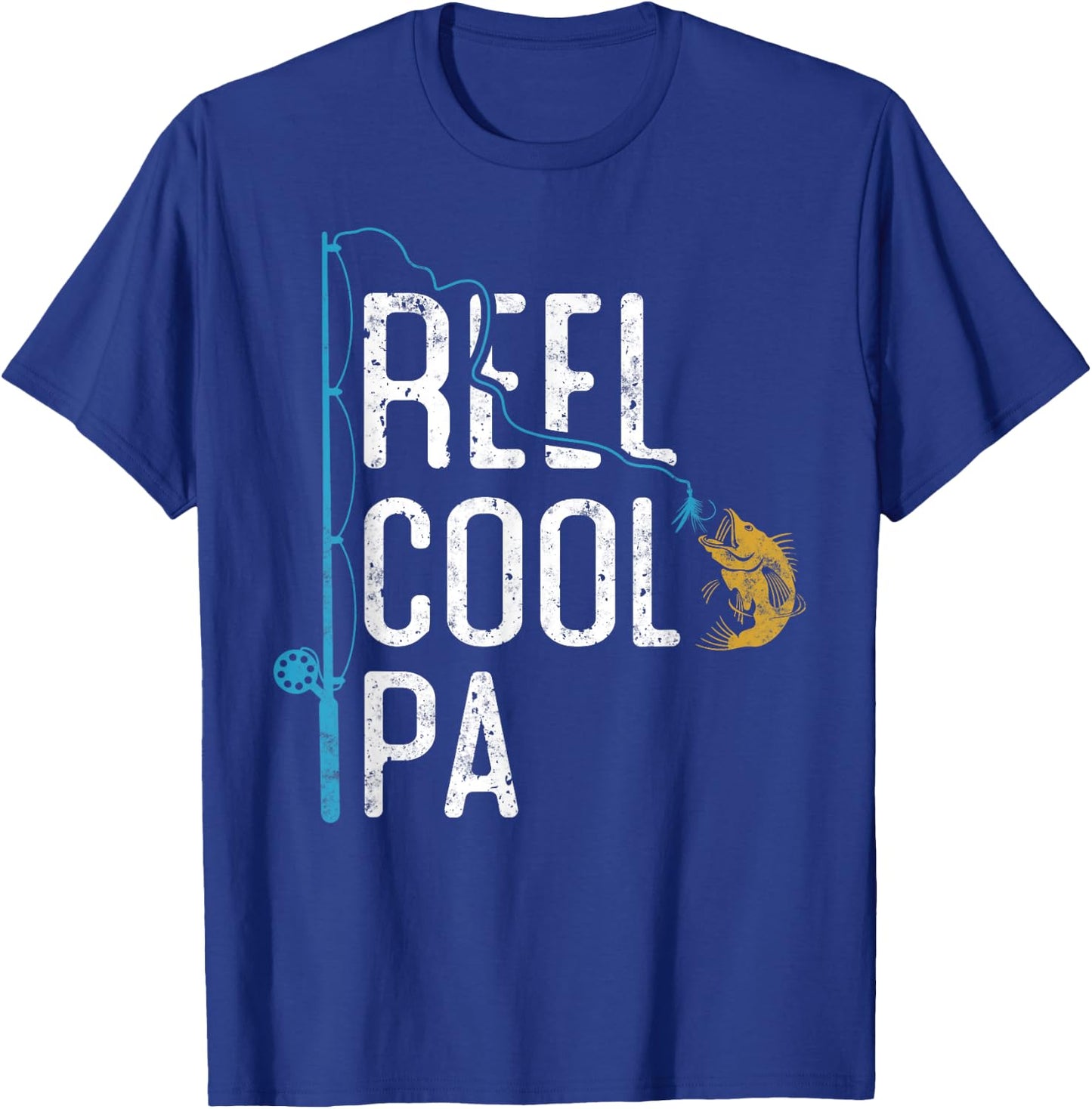 Fishing Reel cool Pa Father’s Day Gift Fisherman Pa T-Shirt - T-Shirt | Royal
