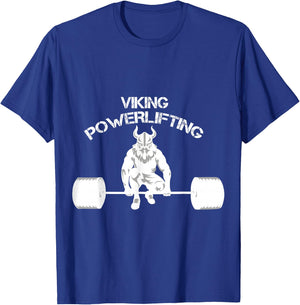 Viking Bodybuilding Weight Lifting Gym Powerlifting T-Shirt - T-Shirt | Royal