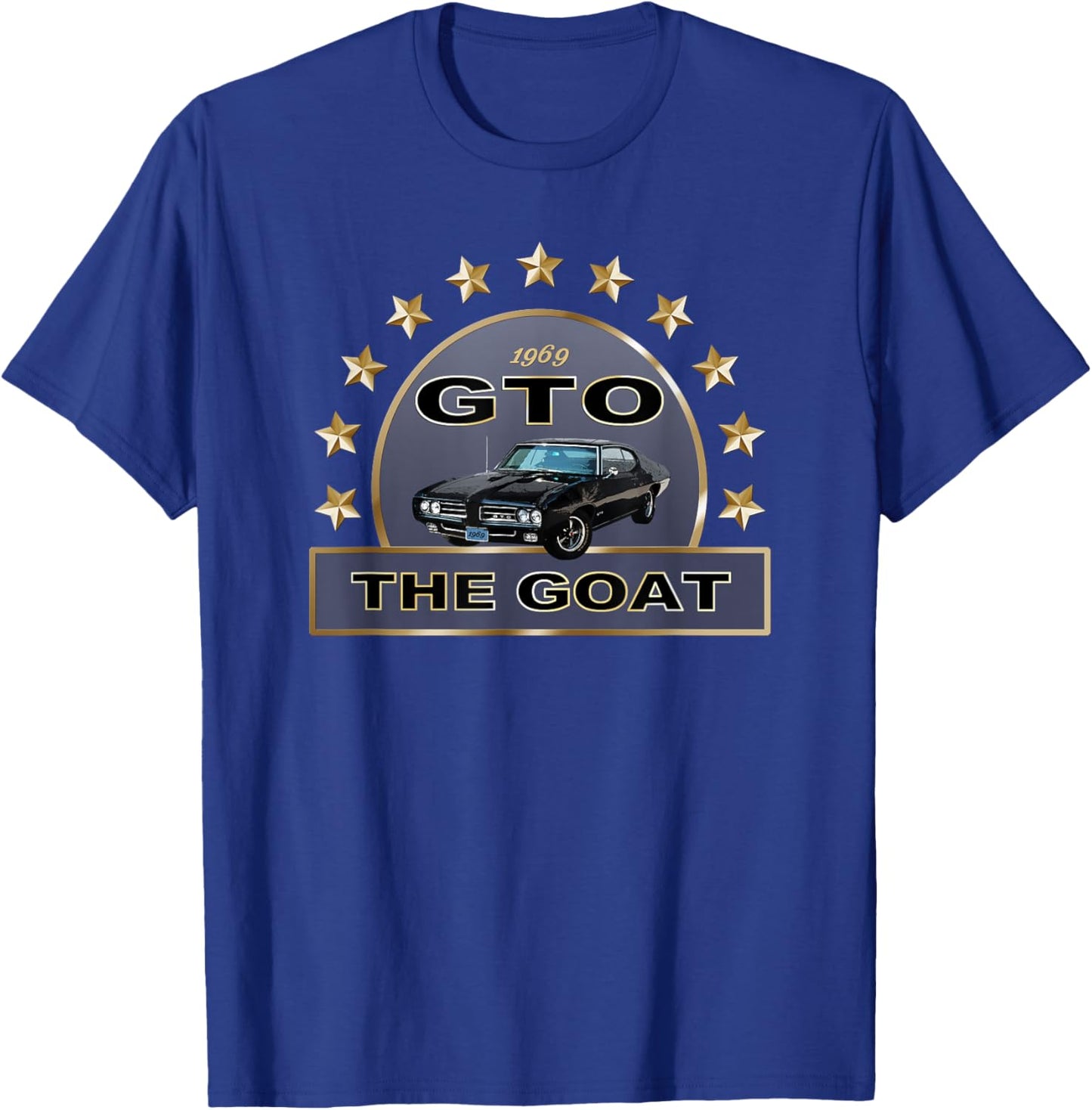 Classic 1966 Gto, Goat, Vintage American Muscle Car, Car Art T-Shirt - T-Shirt | Royal