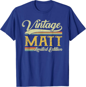 Vintage Matt Name Saying Gifts For Matt Birthday T-Shirt - T-Shirt | Royal