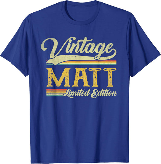 Vintage Matt Name Saying Gifts For Matt Birthday T-Shirt - T-Shirt | Royal