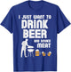 I Just Want To Grill Meat Funny Bbq Barbecue Grill Dad Men T-Shirt - T-Shirt | Royal