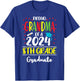 Funny Proud Grandma of a Class of 2024 8th Grade Graduate T-Shirt - T-Shirt | Royal