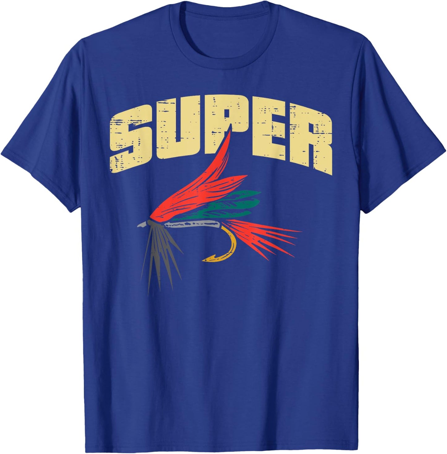 Super Fly Fishing Cool Fish Angler Fisher Fisherman Men Dad T-Shirt - T-Shirt | Royal
