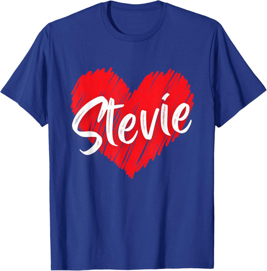 I Love Stevie Heart Personalized Name Stevie T-Shirt - T-Shirt | Royal